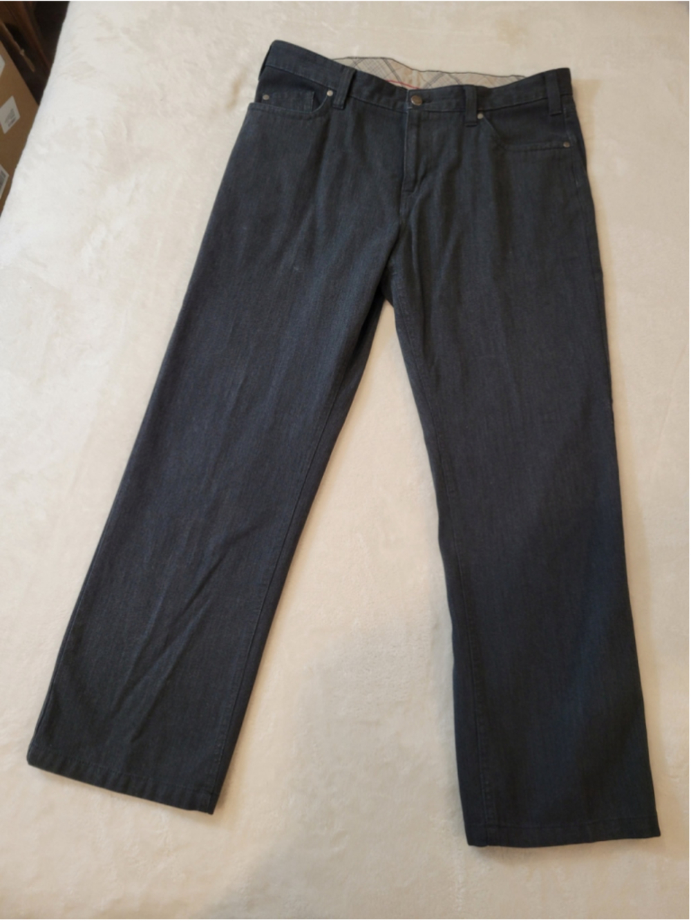 Kenneth Cole New York Mens Straight Leg Jeans 36x30 Dark Wash Blue Denim